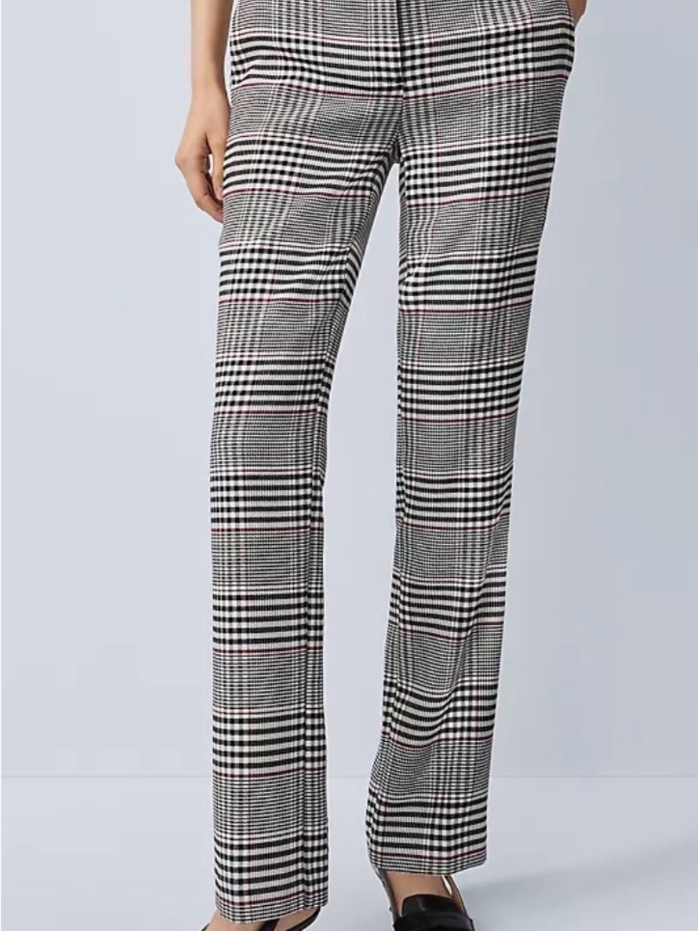 NWT Ann Taylor Sophia Plaid Straight-Leg Trousers size 10 - Picture 2 of 16